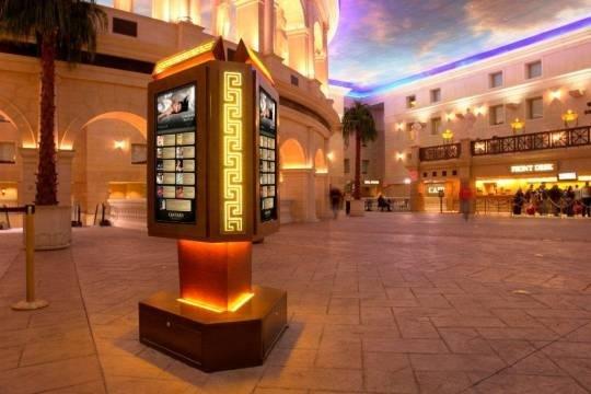 美國大西洋城凱撒俱樂部的視頻信息亭,信息顯示系統(tǒng),多媒體信息發(fā)布系統(tǒng),數(shù)字標(biāo)牌,digital signage