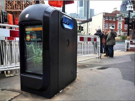  數(shù)字標牌與垃圾桶的完美結合,信息顯示系統(tǒng),多媒體信息發(fā)布系統(tǒng),數(shù)字標牌,數(shù)字告示，digital signage