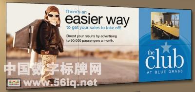 肯塔基州藍草機場搭建大型數(shù)字視頻墻,信息顯示系統(tǒng),多媒體信息發(fā)布系統(tǒng),數(shù)字標(biāo)牌,數(shù)字告示，digital signage