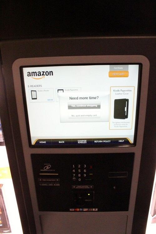 Amazon 推“Kindle Kiosk”自動售貨機，嘗試在線下直銷其硬件設(shè)備,多媒體信息發(fā)布系統(tǒng),數(shù)字標牌,數(shù)字告示，digital signage