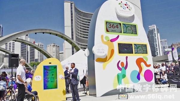 多倫多數(shù)字標(biāo)牌倒數(shù)迎接2015泛美超泛美運(yùn)動(dòng)會(huì),多媒體信息發(fā)布系統(tǒng),數(shù)字標(biāo)牌,數(shù)字告示，digital signage