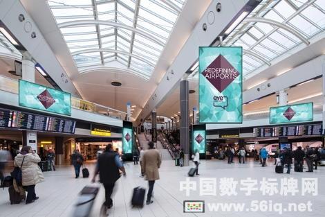 英國各大機(jī)場迎來全新的<a href='http://m.jsgfmy.com/webpage/tagsList.aspx?TagId=293'>數(shù)字廣告</a>牌體驗(yàn),多媒體信息發(fā)布系統(tǒng),數(shù)字標(biāo)牌,數(shù)字告示，digital signage