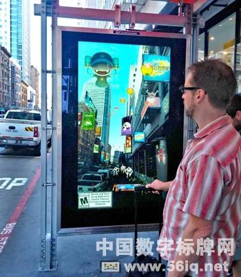 戶外數(shù)字廣告活動(dòng)使用增強(qiáng)現(xiàn)實(shí)技術(shù)感染游戲玩家,多媒體信息發(fā)布系統(tǒng),數(shù)字標(biāo)牌,數(shù)字告示，digital signage