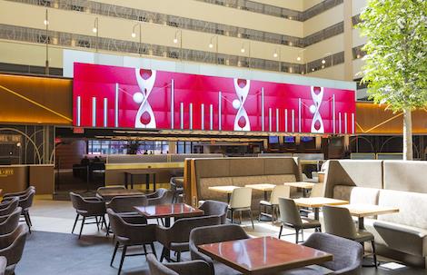 LED讓紐約馬奎斯萬(wàn)豪酒店煥然一新,多媒體信息發(fā)布系統(tǒng),數(shù)字標(biāo)牌,數(shù)字告示，digital signage