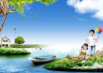 藍(lán)天清新模板